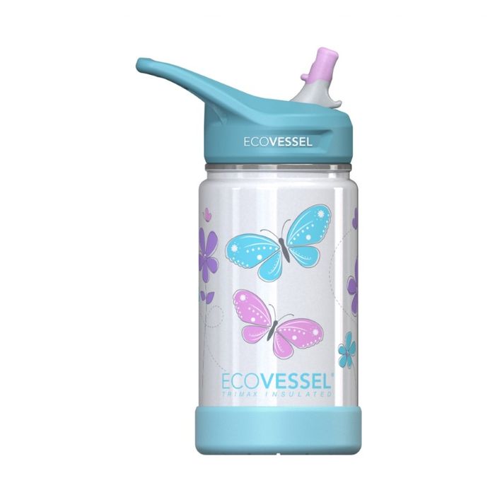 EcoVessel Butterfly Frost Triple Insulated Water Bottle 350ml