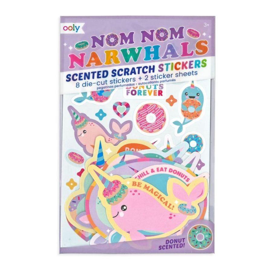OOLY Scented Scratch Stickers Nom Nom Narwhals