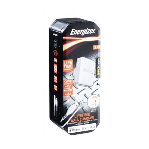 Energizer Wall Charger Lw 3.4A + Lightning Cable White