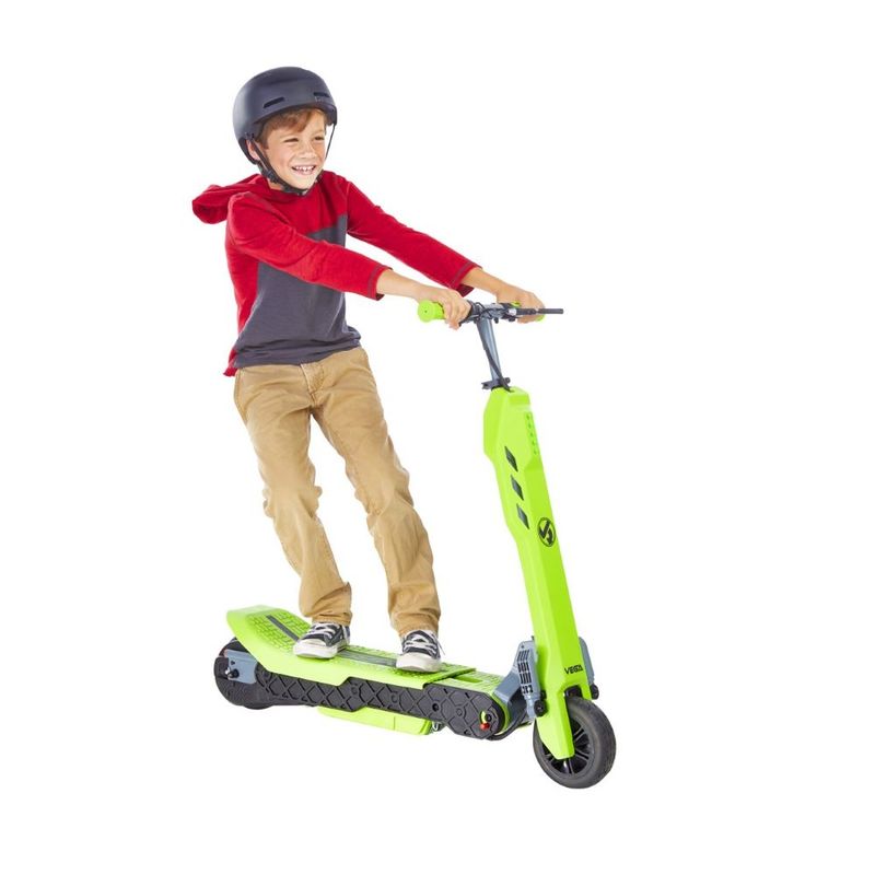 لعبة سكوتر ودراجة صغيرة بالكهرباء فيجا 2 في 1 باللون الأخضر من فيرو رايدز