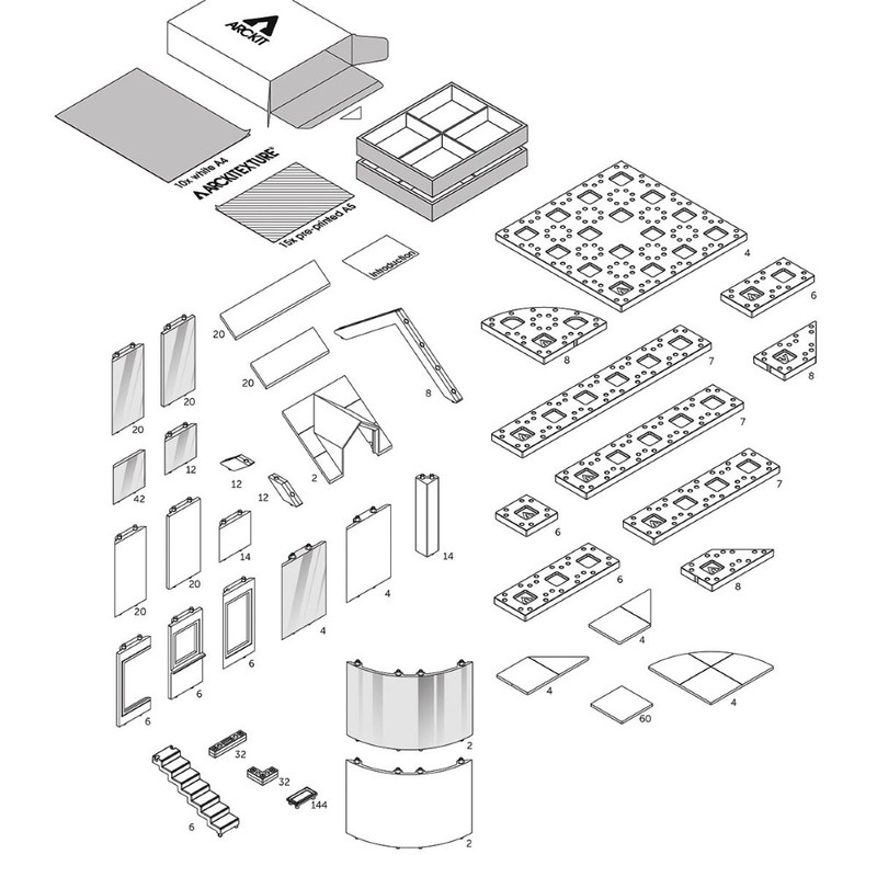 Arckit 360 Architectural Model Building Kit (570+ Pieces)