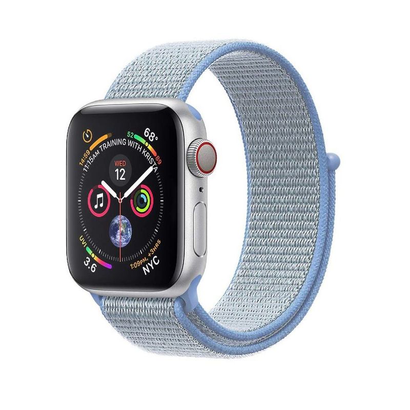 Promate Fibro-38 Light Blue Sporty Nylon Mesh Weave Adjustable Strap for 38mm Apple Watch (Compatible with Apple Watch 38/40/41mm)