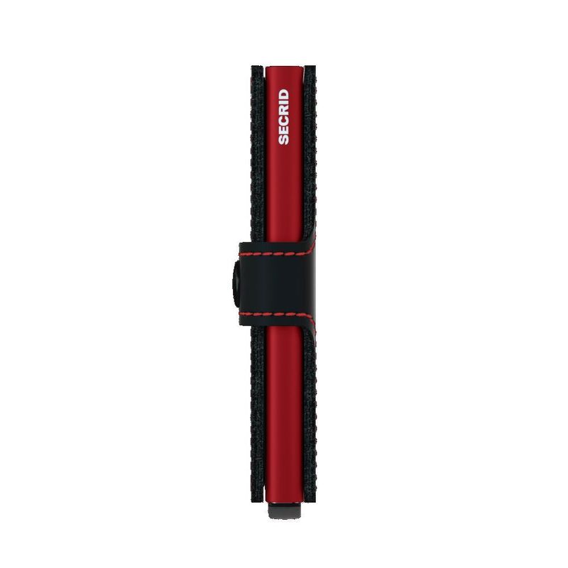 Secrid Miniwallet - Matte Leather - Black/Red