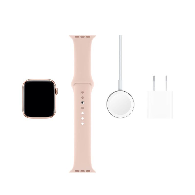 Apple Watch Series 5 GPS + Cellular 44mm Gold Aluminium Case with Pink Sand Sport Band S/M & M/L