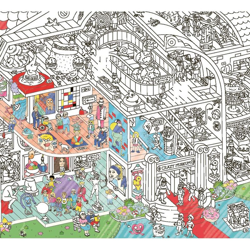 Omy Crazy Museum Large Coloring Poster (70 x 100 cm)