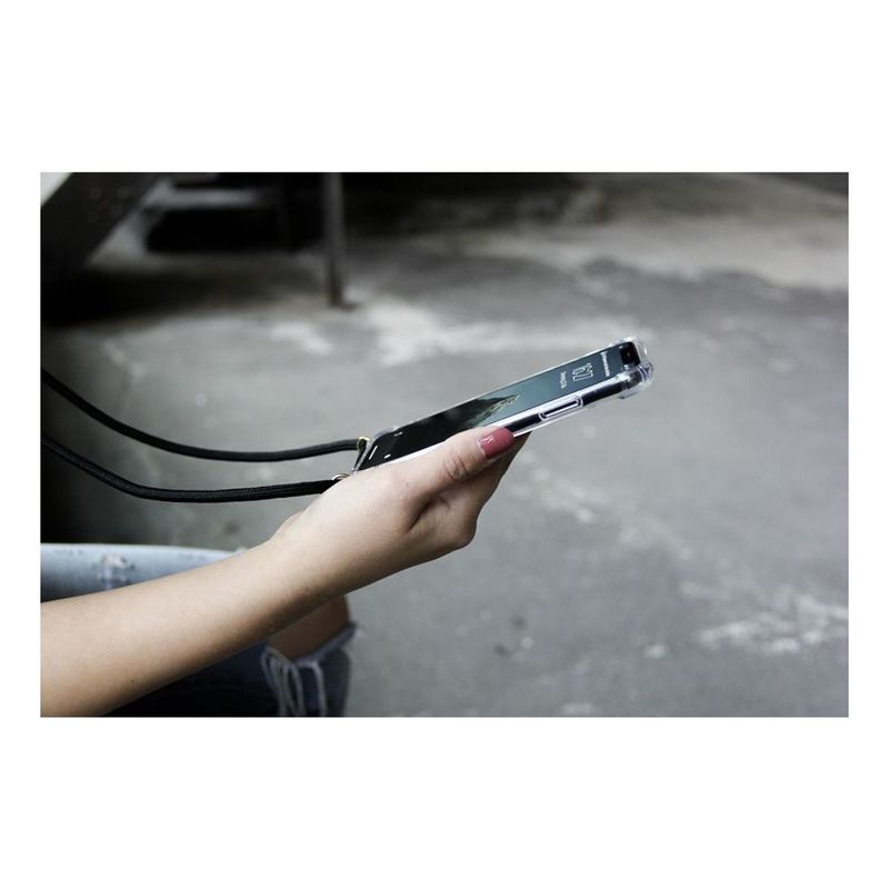 Lookabe Necklace Clear Case + Black Cord for iPhone 11