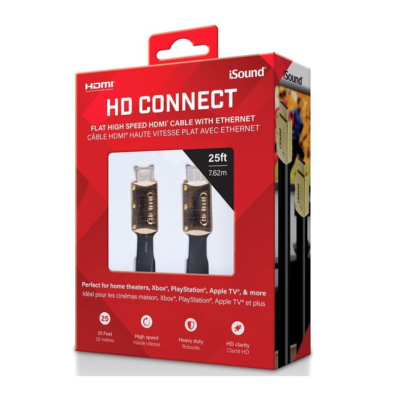 Isound Flat HDMI Cable 25Ft