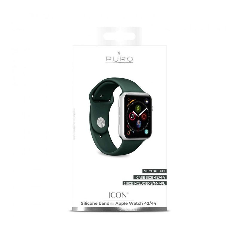 Puro Apple Watch Band 3PCs Set 42-44mm Dark Green (Compatible with Apple Watch 42/44/45mm)