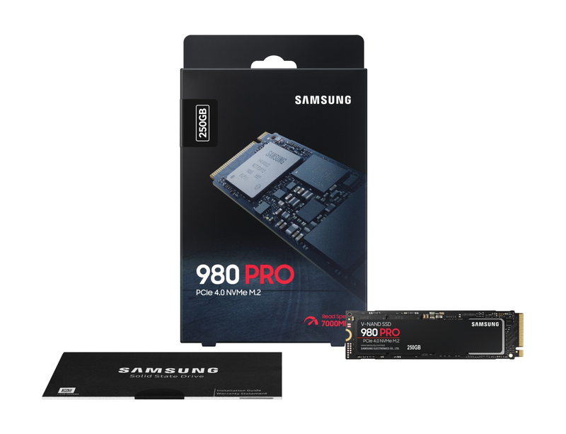 Samsung 980 Pro PCIe 4.0 NVMe M.2 Internal SSD 250GB