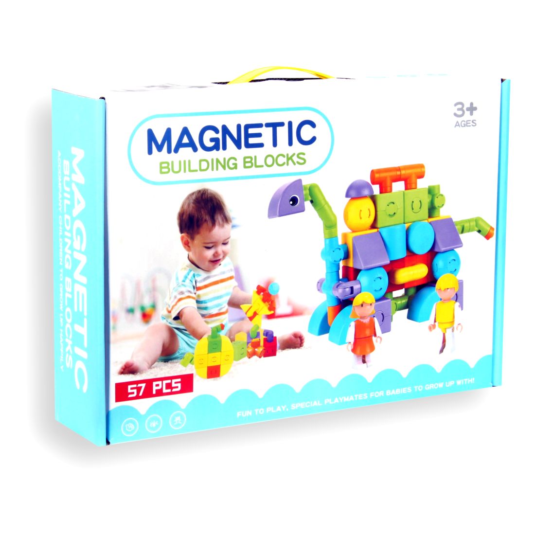 Toys Station Magnetic Building Blocks Set (57 Pieces)
