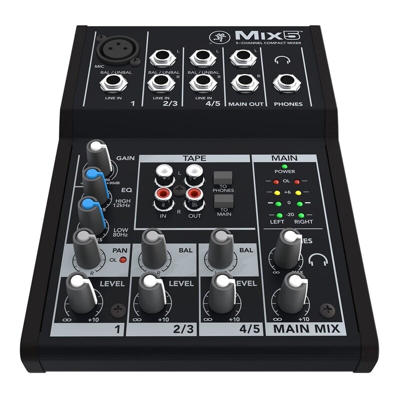 Mackie MIX5 5-Channel Compact Mixer Mackie MIX5 5-Channel Compact Mixer
