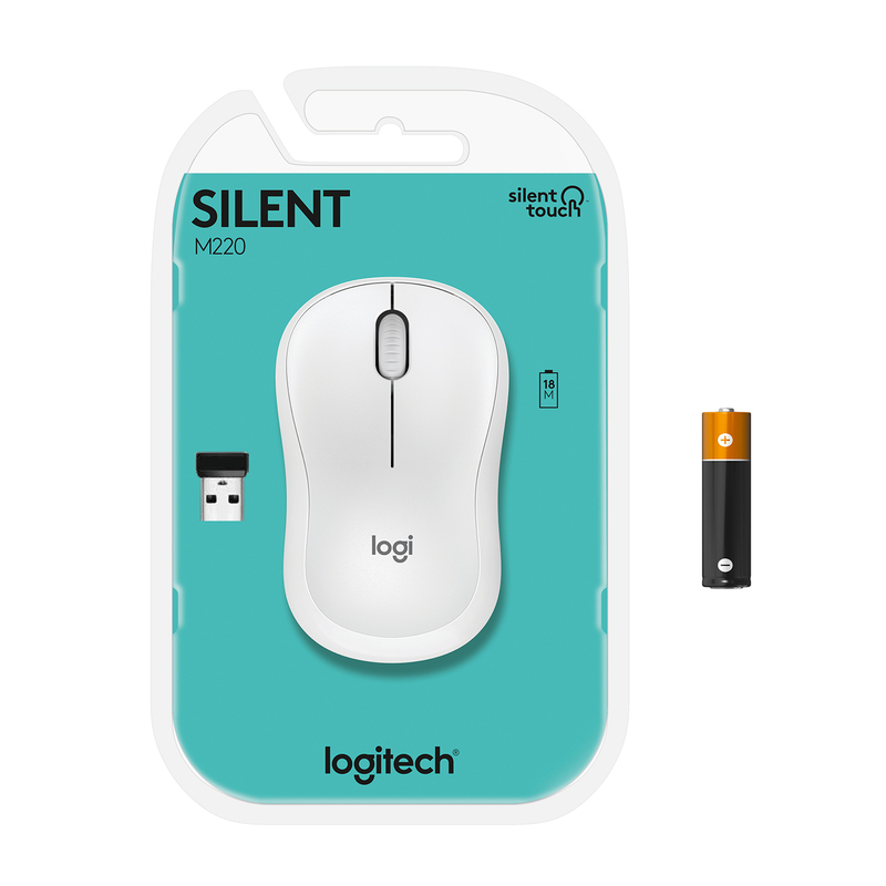 Logitech 910-006128 M220 Off White Silent Wireless Mouse