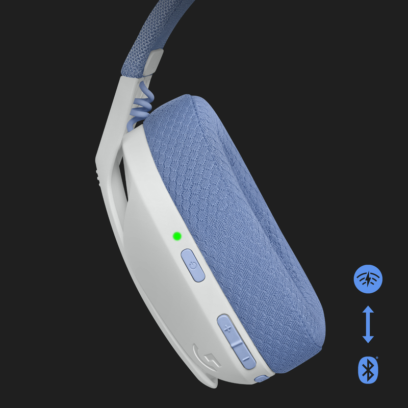 Logitech G 981-001074 G435 Lightspeed Wireless Gaming Headset - Off White/Lilac