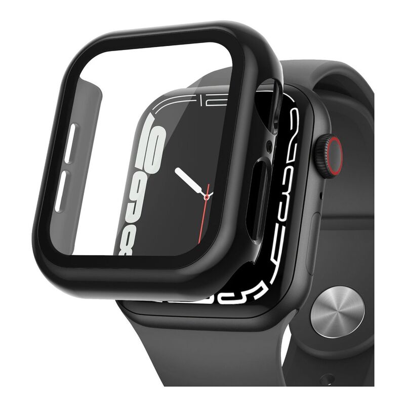 HYPHEN 9H Tempered Glass PC Case Black for Apple Watch Series 7 45mm HYPHEN 9H Tempered Glass PC Case Black for Apple Watch Series 7 45mm