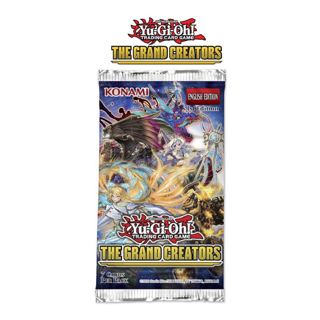 Shop for Yu-Gi-Oh! TCG The Grand Creators Booster Pack (Single Pack - 7 Cards) | Virgin Megastore Oman Shop for Yu-Gi-Oh! TCG The Grand Creators Booster Pack (Single Pack - 7 Cards) | Virgin Megastore Oman
