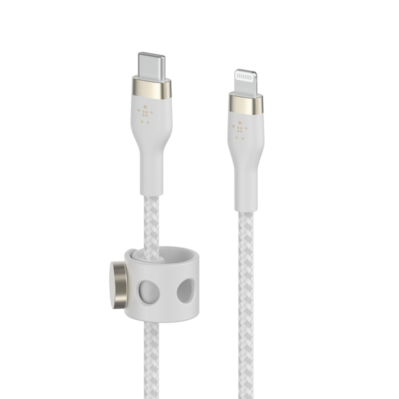 Belkin BoostCharge Pro Flex USB-C Cable with Lightning Connector 1m - White