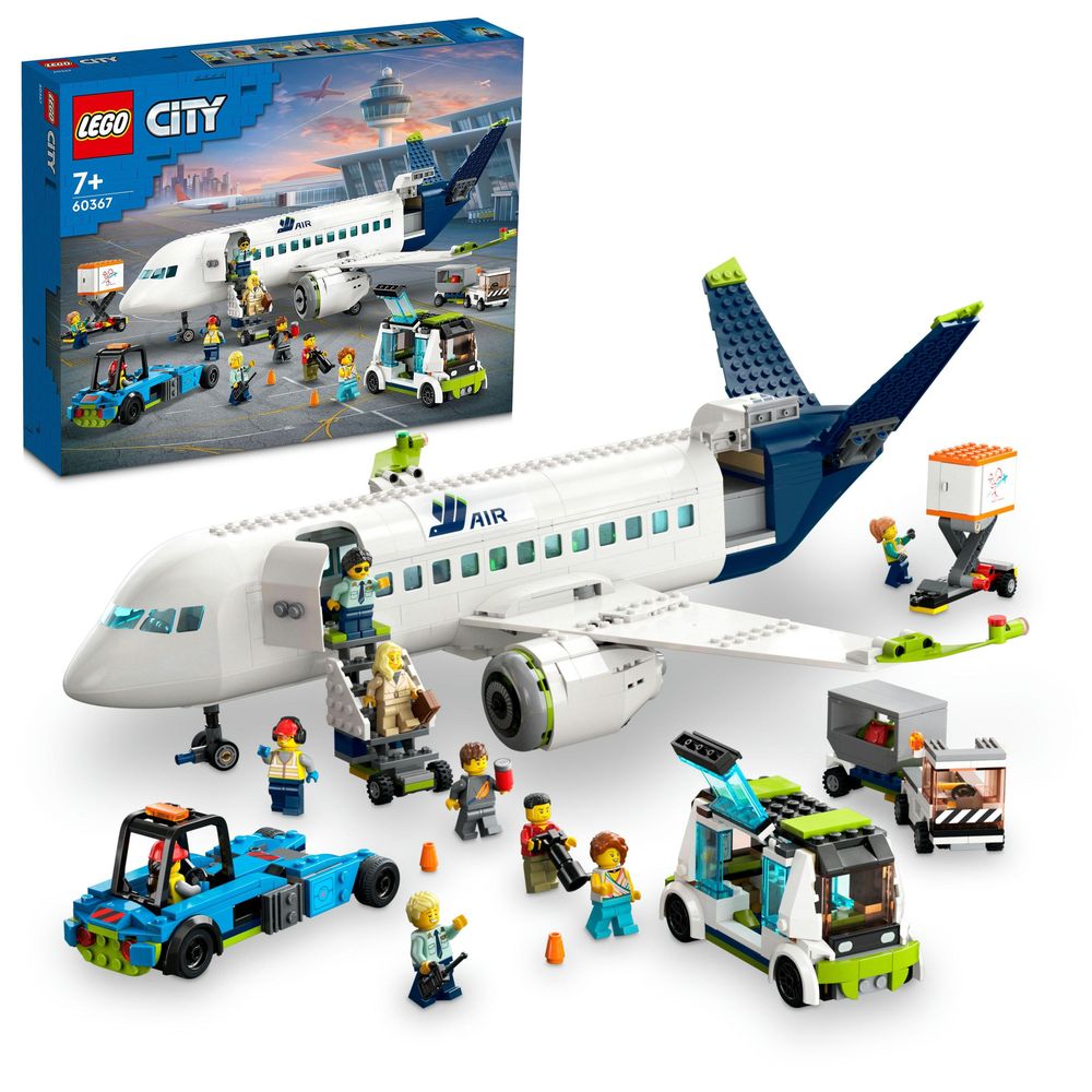 LEGO City Passenger Aeroplane 60367 Building Toy Set (930 Pieces)