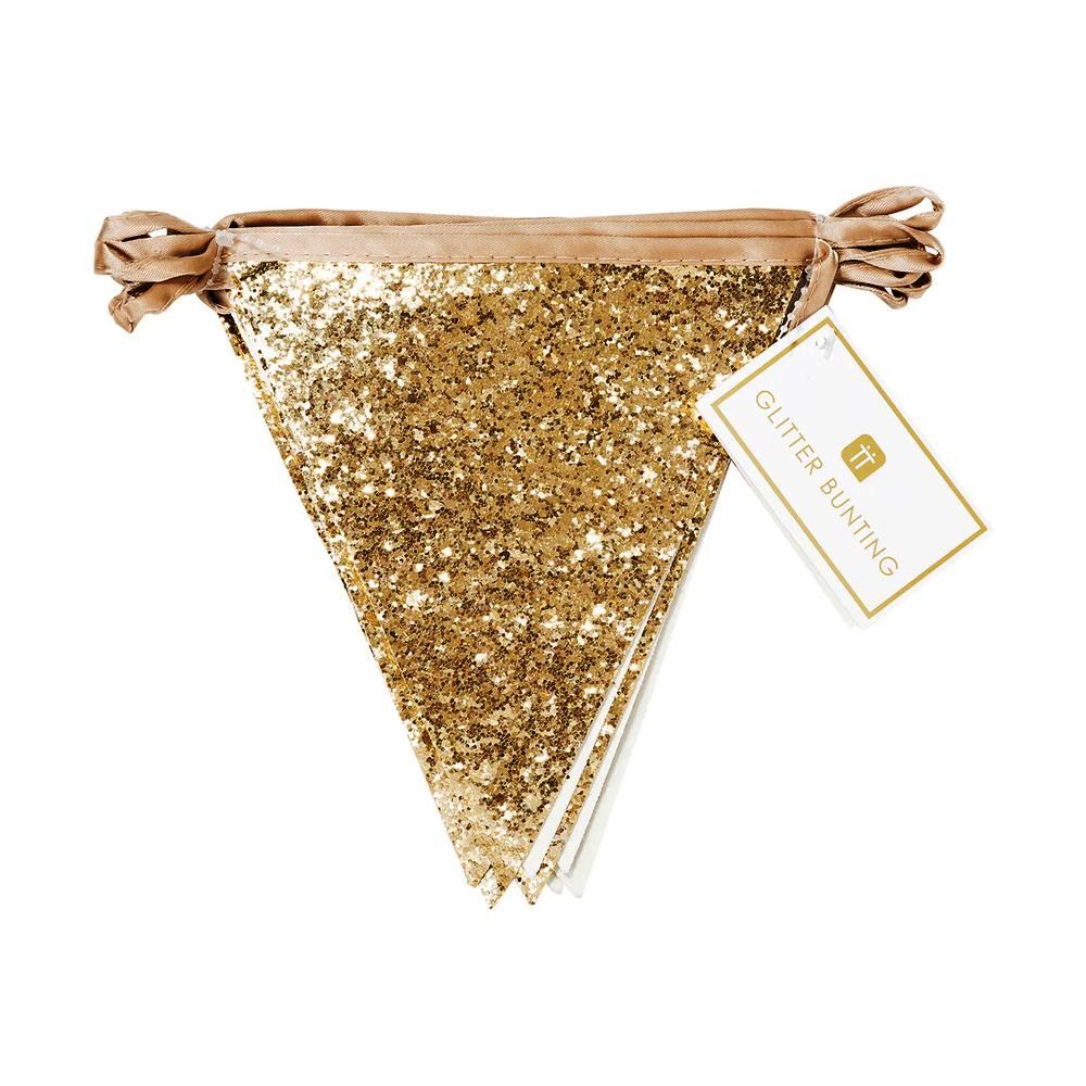 Talking Tables Luxe Gold PU Glitter Bunting