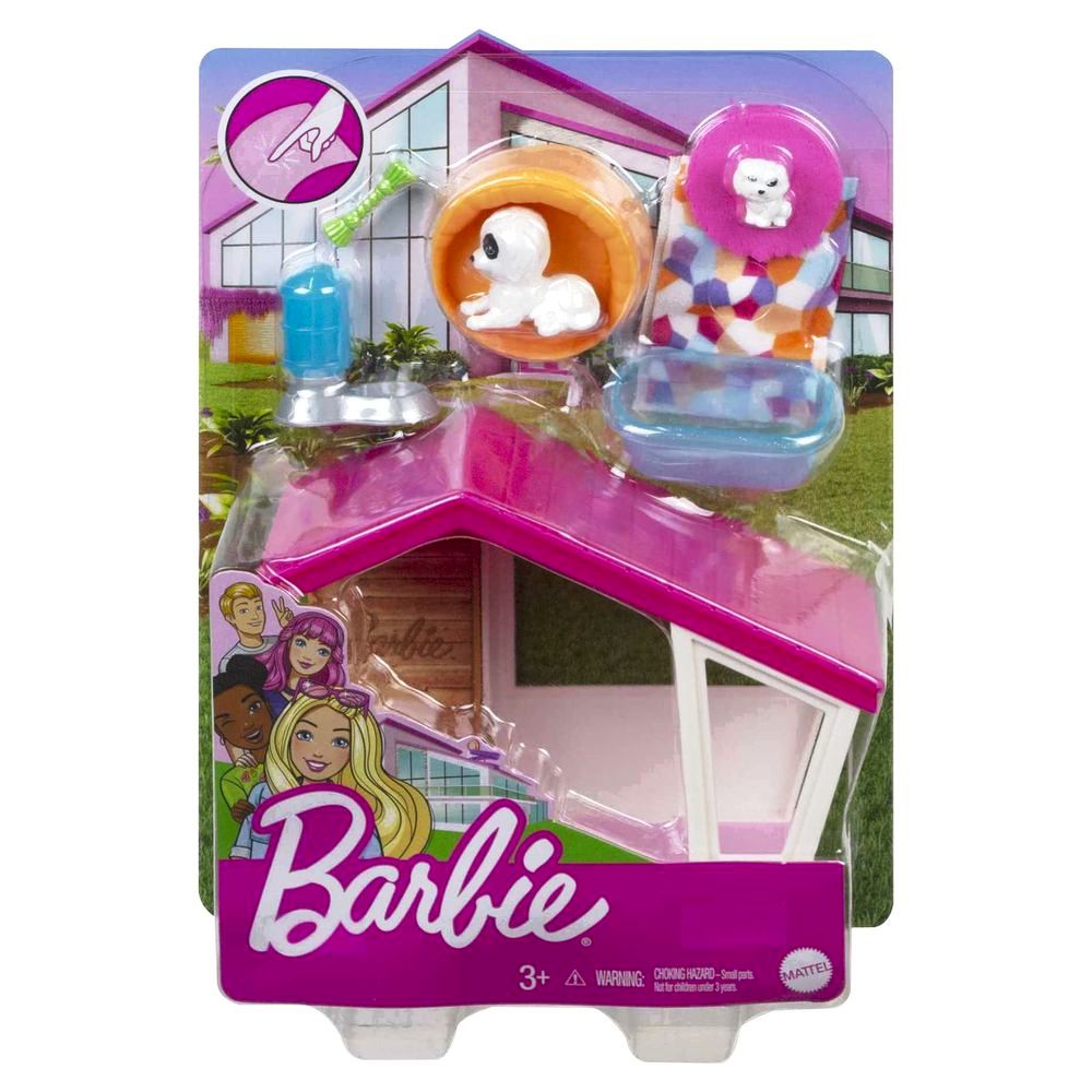 Barbie Doghouse Mini Playset With Pet GRG78