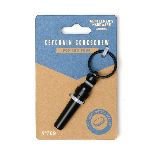 Gentlemen's Hardware Mini Keychain Corkscrew