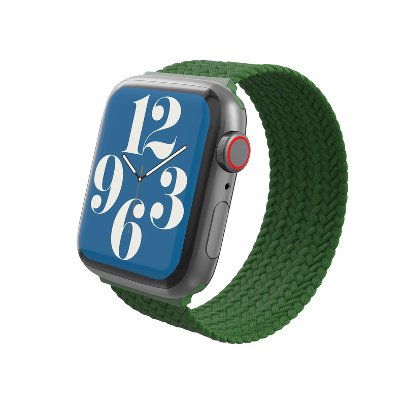 Gear4 Braided Bands for Apple Watch 41/40/38mm - Large - Forest Green