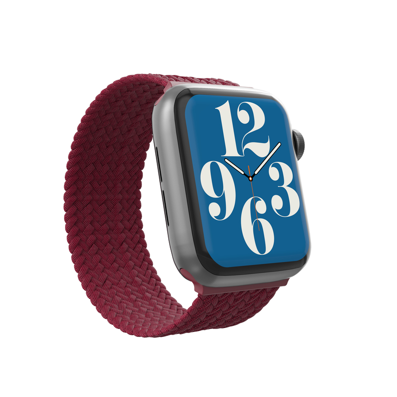 Gear4 Braided Bands For Apple Watch 41/40/38mm - Maroon (Large)