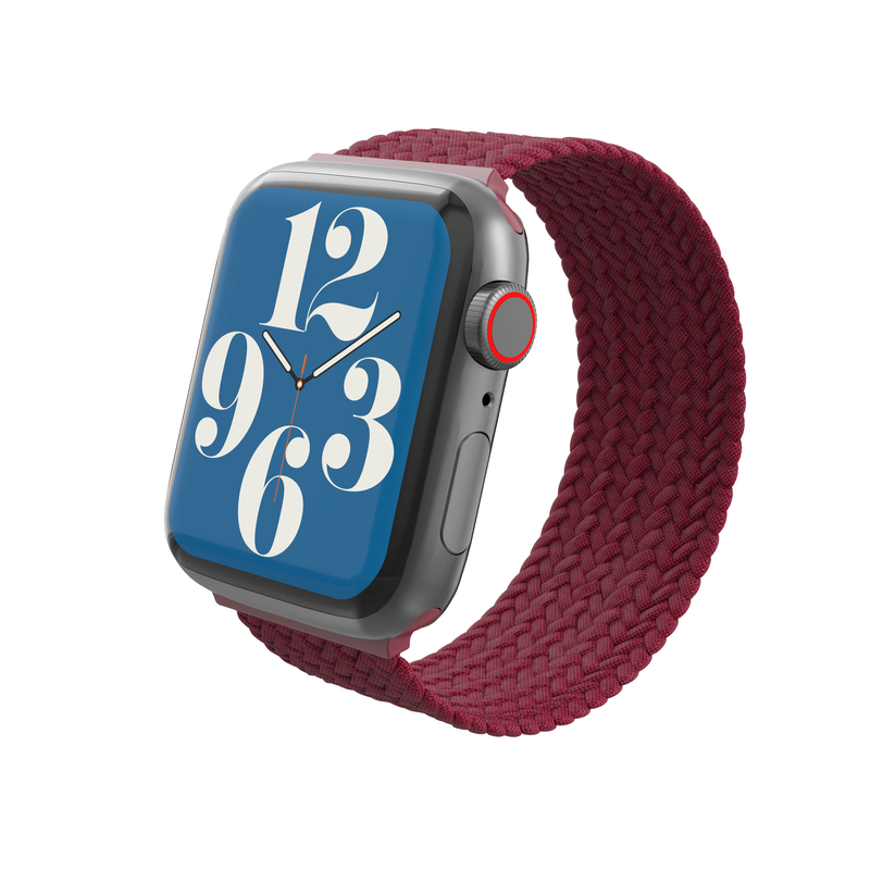 Gear4 Braided Bands For Apple Watch 41/40/38mm - Maroon (Large)