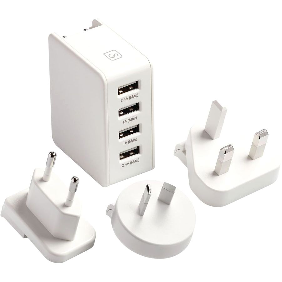 Go Travel 575 Adaptor - World USB Charger with 4 USB Ports