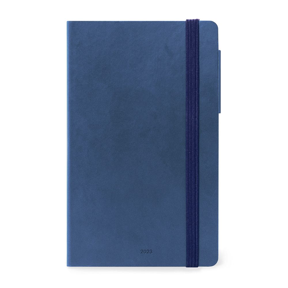 Legami Medium Monthly Diary 12 + 2 Month 2023 (12 x 18 cm) - Blue