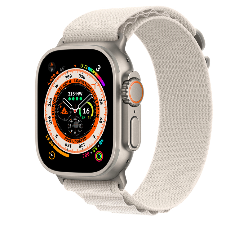 Apple 49mm Alpine Loop for Apple Watch - Starlight - Medium