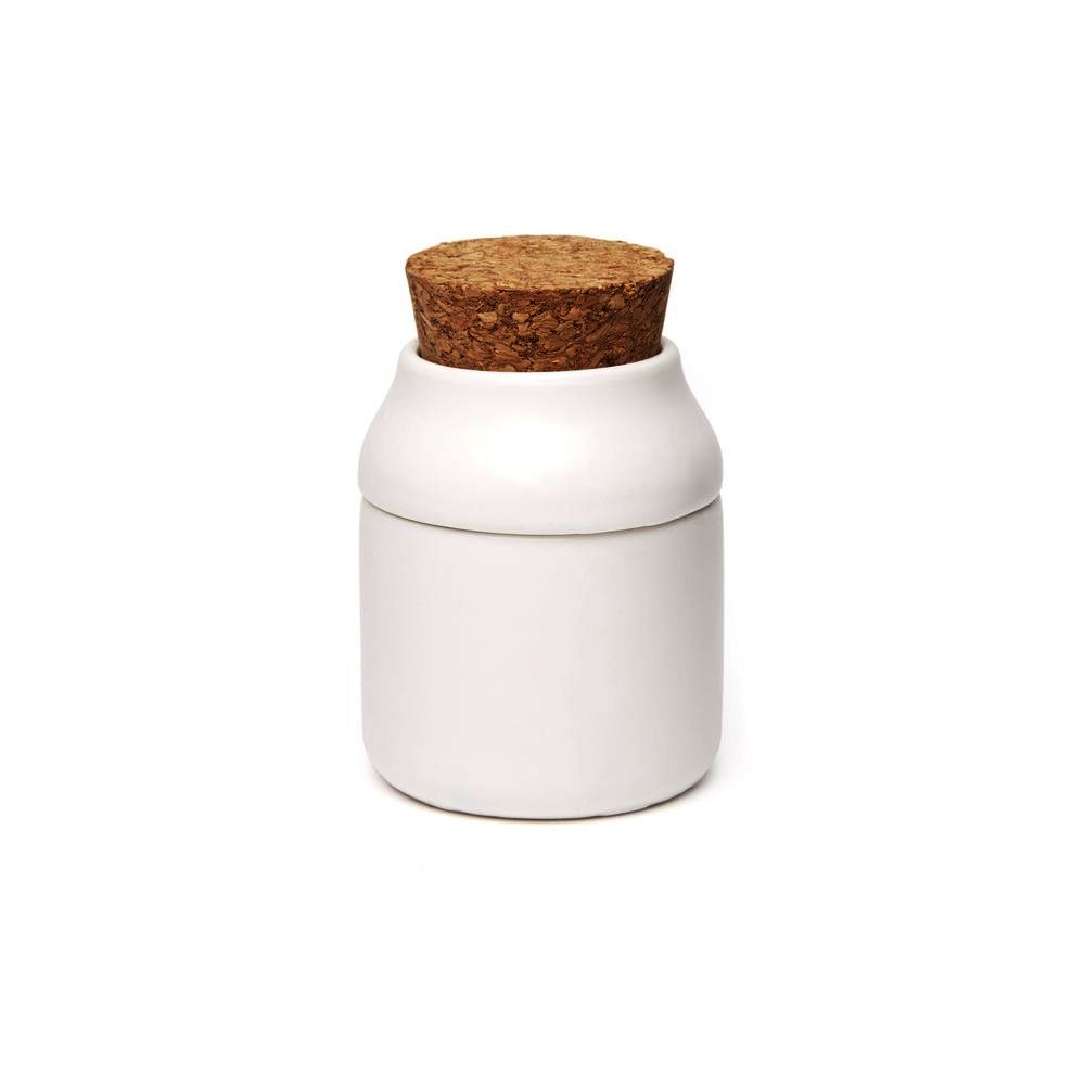 Kikkerland Herb Grinder + Small Jar - White