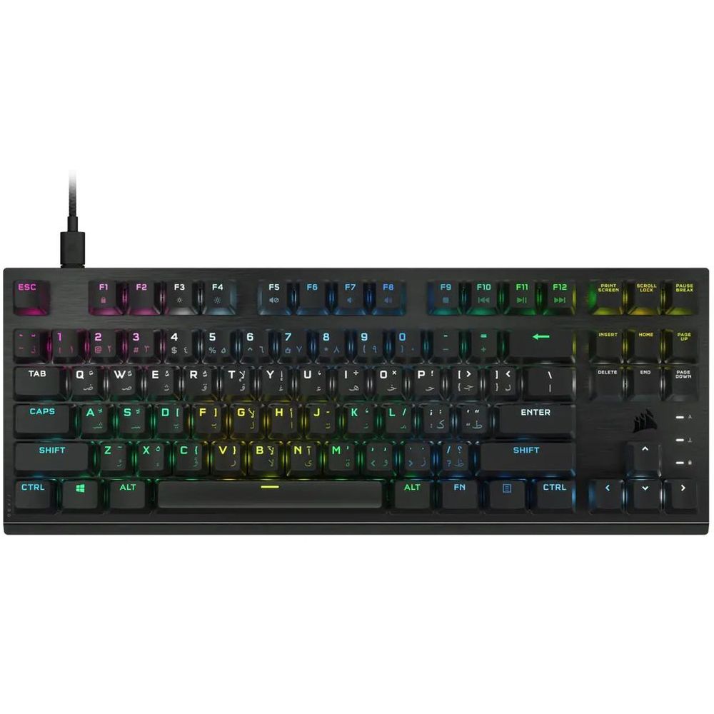 Corsair K60 PRO TKL RGB TKL Optical-Mechanical Gaming Keyboard - CORSAIR OPX Switch (English/Arabic)