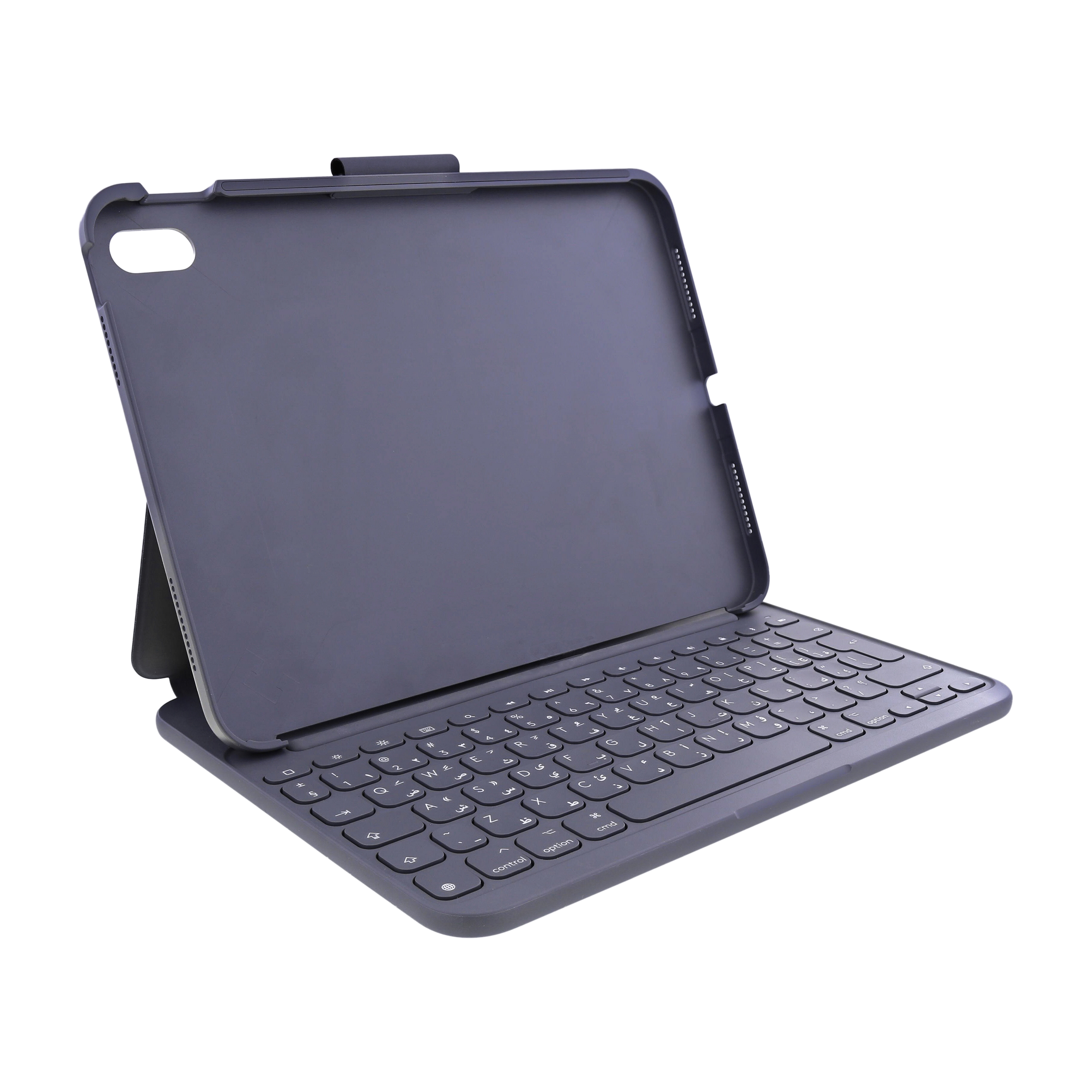 Logitech 920-011414 Slim Folio Keyboard Case for iPad (10th Gen) with Integrated Bluetooth Wireless Keyboard - Oxford Grey (Arabic/English)