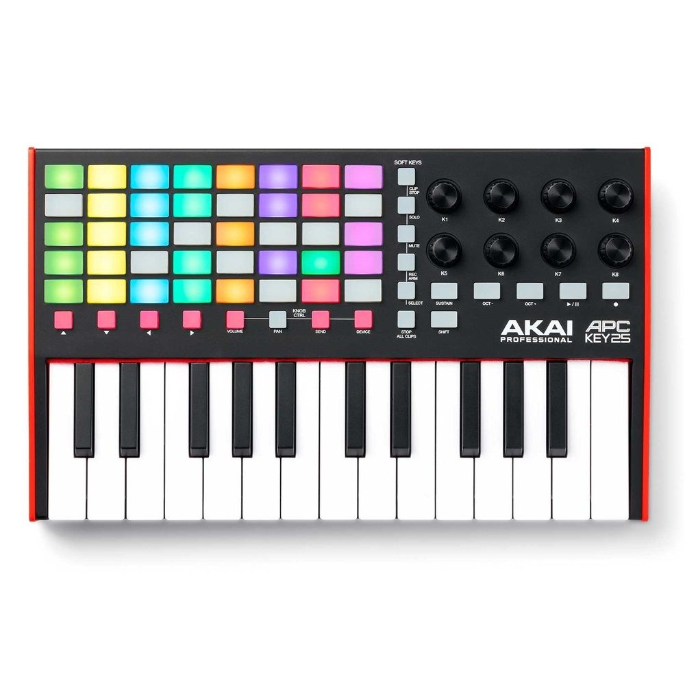 Akai Ableton Live MIDI Controller Keyboard - Black/Red