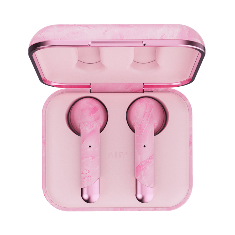 Happy Plugs Air 1 True Wireless In-Ear Headphones Pink Marble Limited Edition