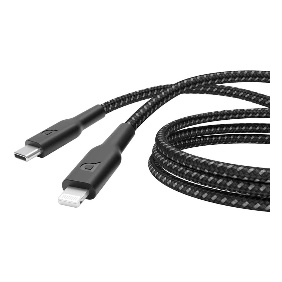 Powerology Braided USB-C To Lightning Data & Fast Charge Cable 2m - Black