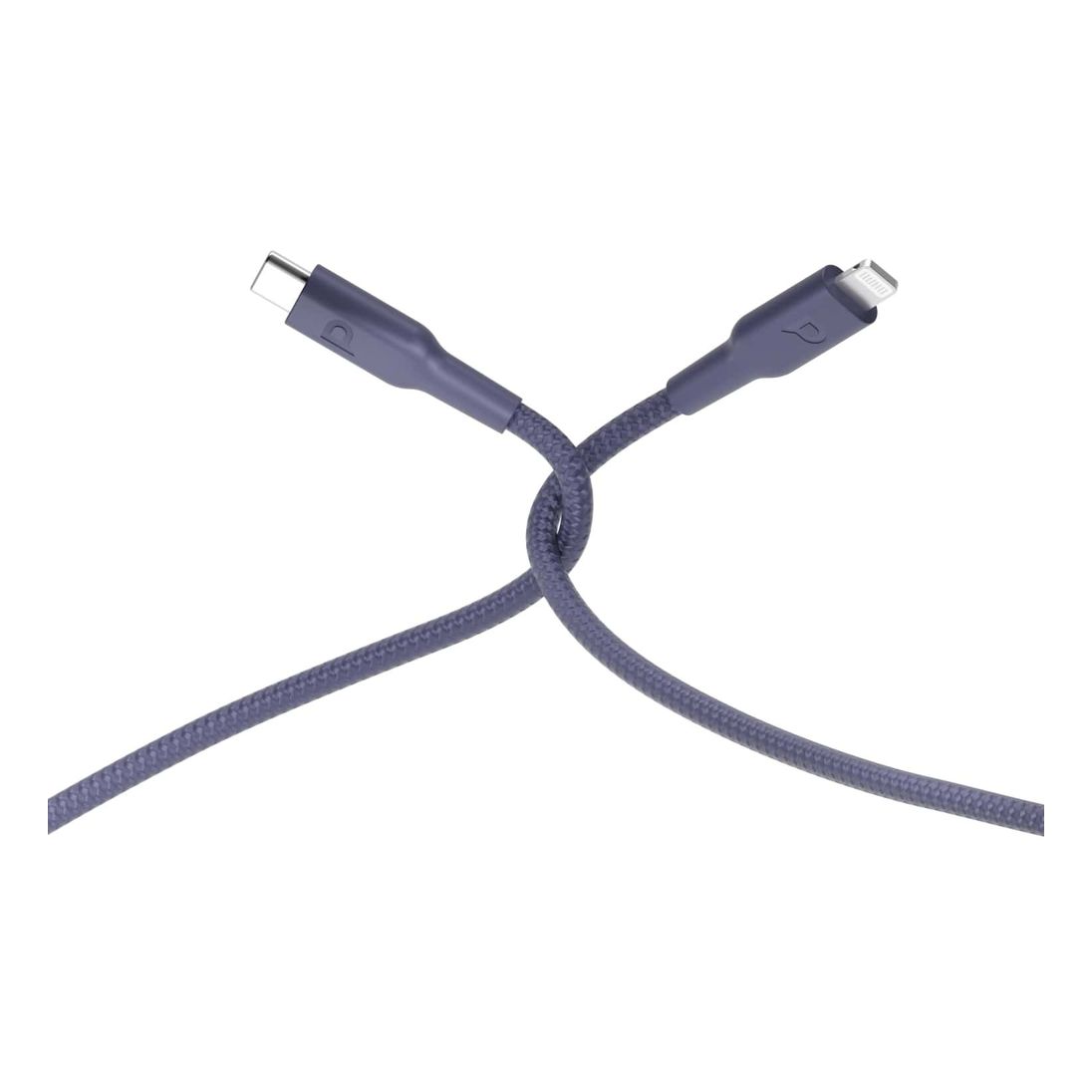Powerology Braided USB-C To Lightning Data & Fast Charge Cable 2m - Purple