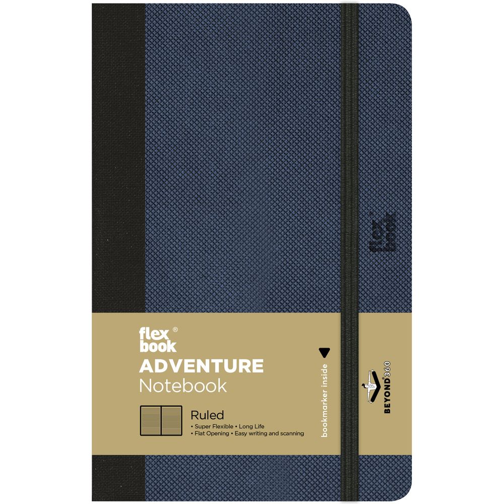 Flexbook Adventure Ruled A6 Notebook Royal Blue - Pocket - Royal Blue (9 x 14 cm)