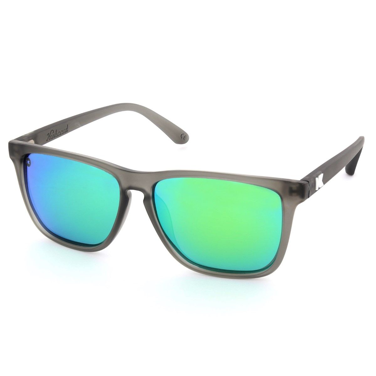 Knockaround Frosted Grey/Polarized Green Moonshine Fastlanes Unisex Sunglasses