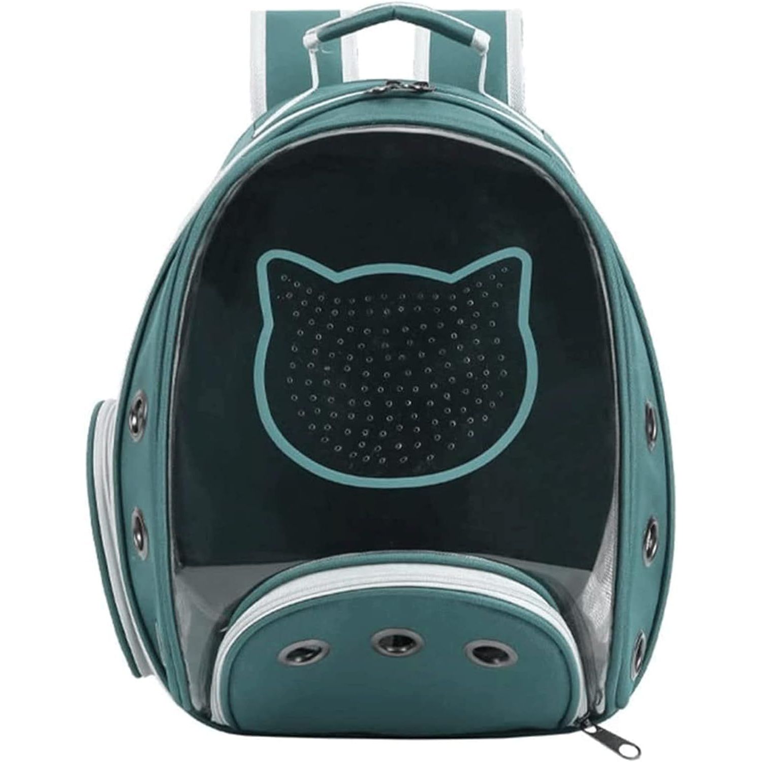 Nutrapet Petstranaut Backpack Bobble Cat Face Green