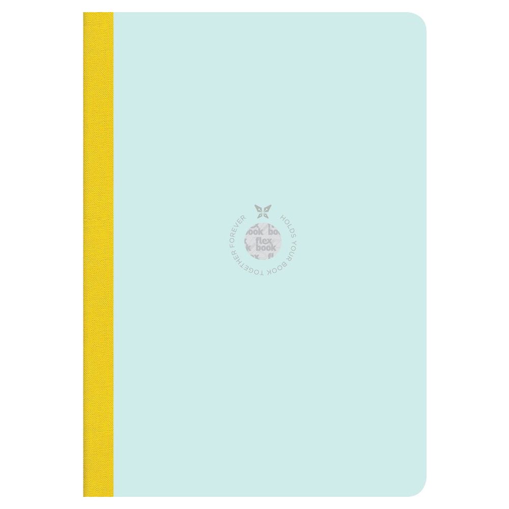 Flexbook Smartbook Ruled B5 Notebook - Large - Light Blue Green Cover/Yellow Spine (17 x 24 cm)