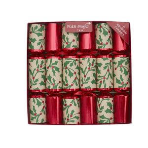 Robin Reed Piccadilly Jolly Holly Christmas Crackers (Set of 6)