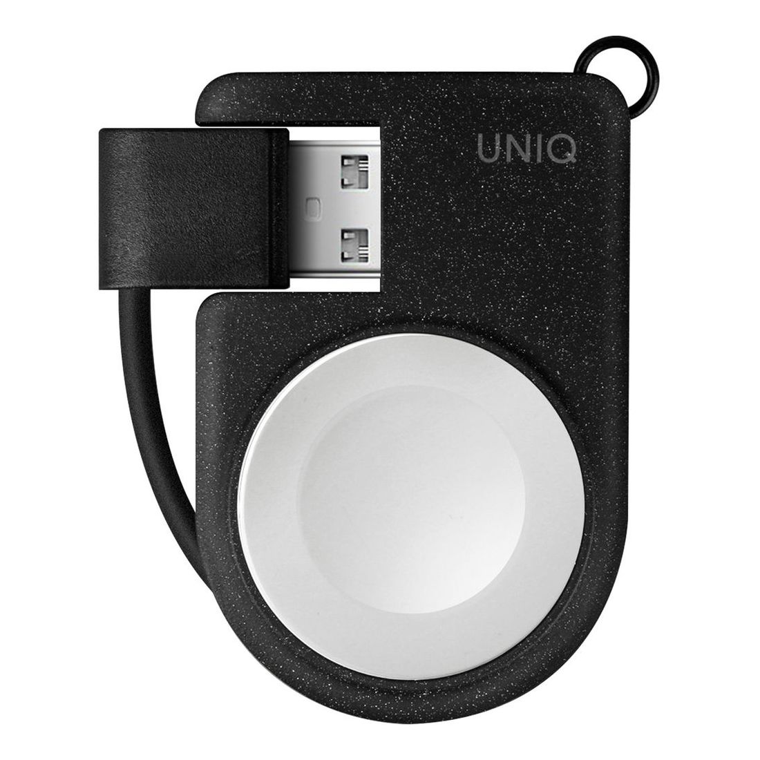 Uniq Cove Charcoal Dark Grey Magnetic Charger for Apple Watch with Built In USB-A Cable