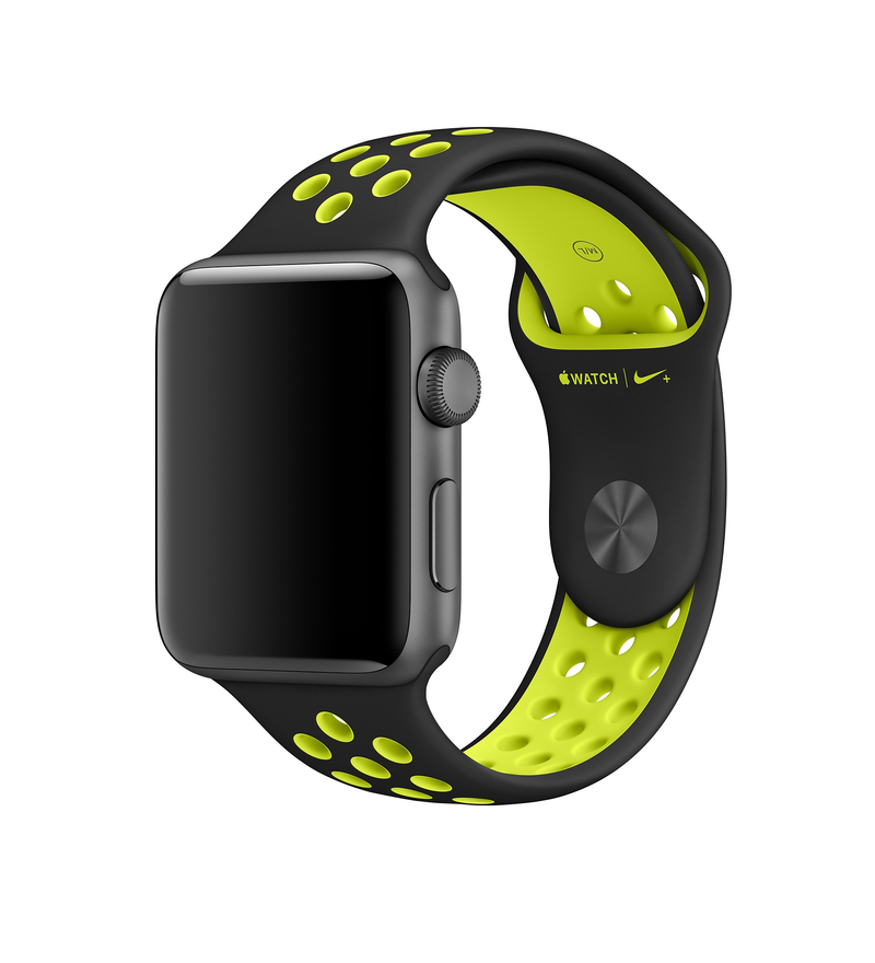 Apple Watch 38mm Black/Volt Sport Band 38mm (S/M) - (M/L) (Compatible with Apple Watch 38/40/41mm)