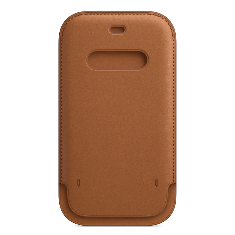 Apple Leather Sleeve with Magsafe Saddle Brown for iPhone 12 Pro/12