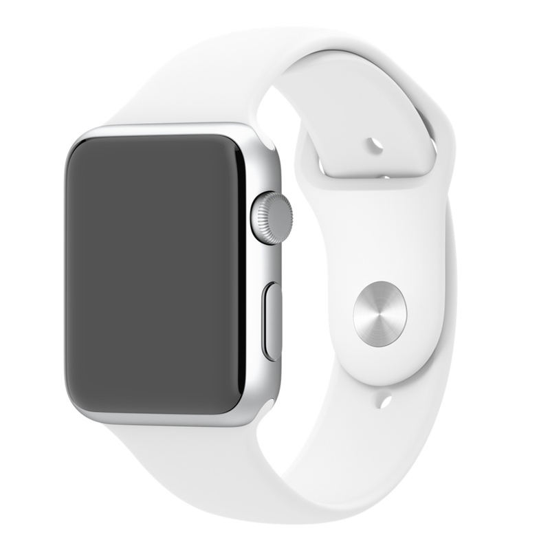 Apple Watch White Sport Band 42mm (Compatible with Apple Watch 42/44/45mm)