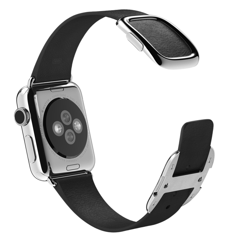 Apple Watch Black Modern Buckle 38mm Large (Compatible with Apple Watch 38/40/41mm)