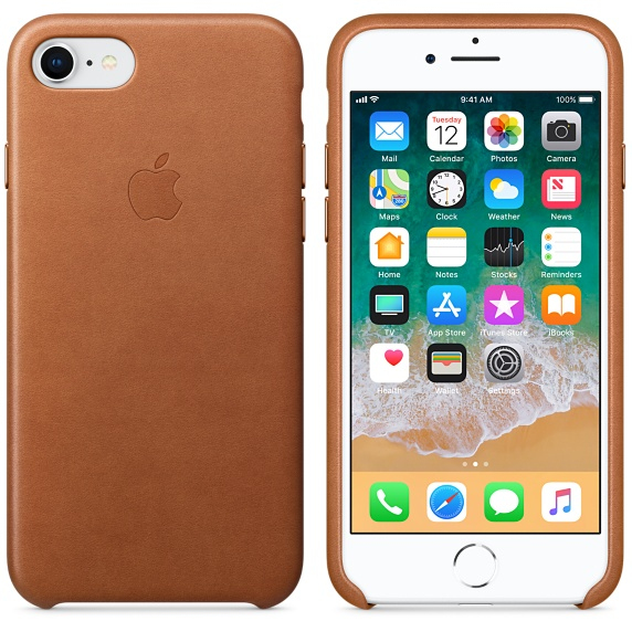 Apple Leather Case Saddle Brown for iPhone 8/7
