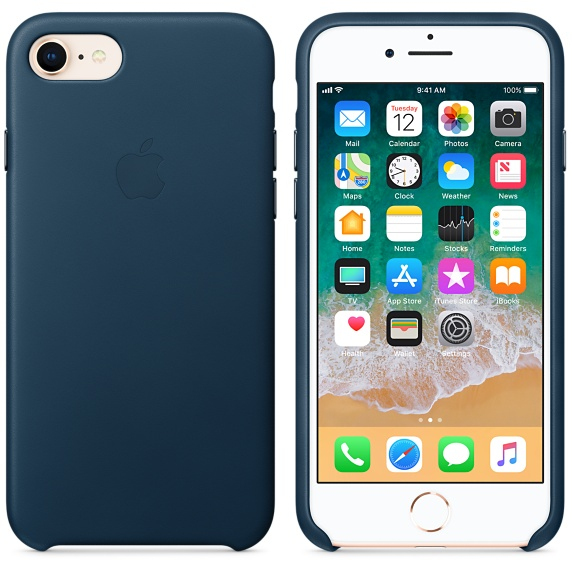 Apple Leather Case Cosmos Blue for iPhone 8/7