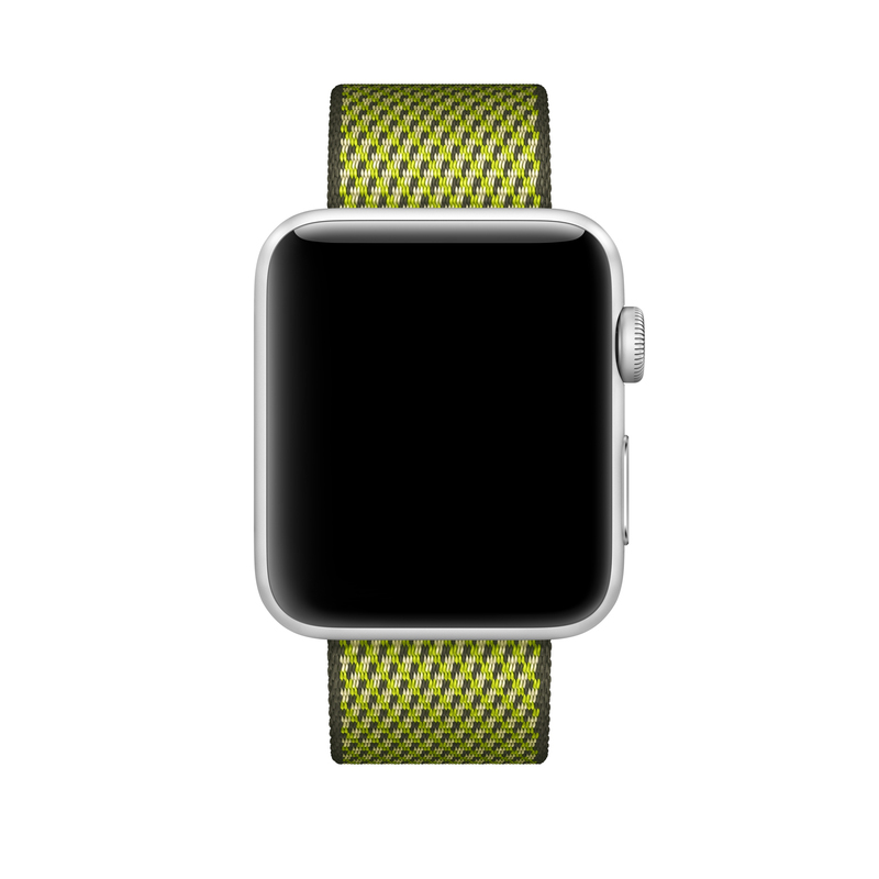 Apple Dark Olive Check Woven Nylon for Apple Watch 42mm (Compatible with Apple Watch 42/44/45mm)
